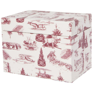 Winter Toile Recipe card box