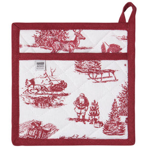 Winter Toile Pot Holder