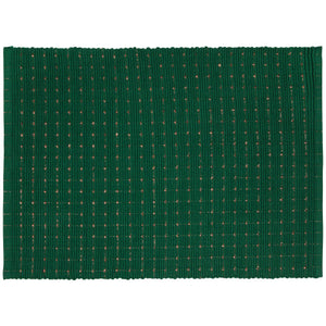 Ribbed Placemat Green Copper