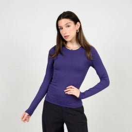 Roxi High Crew Long Sleeve - Purple Glam