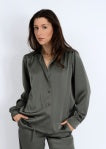 Balicia Button Up Blouse - Ivy Green