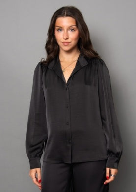 Balicia Button Up Blouse - Black