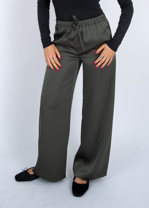 Merry Drawstring Pants - Ivy Green