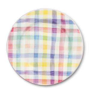 pastel check plate