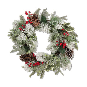 Snowy Pinecone Wreath