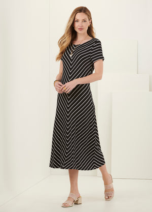 Black Striped Dress