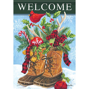 Carson Garden Flag - Christmas Boots
