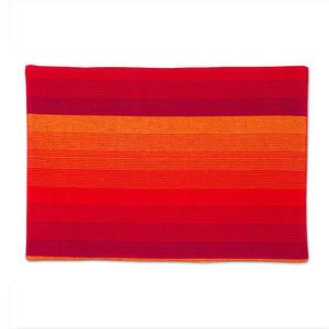 Ombre Striped Red Placemat