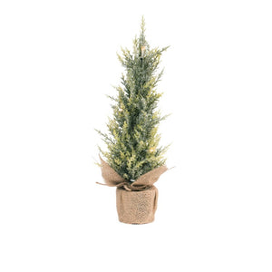Northern Frosted Firs LED Tree in Jute Pot -  med