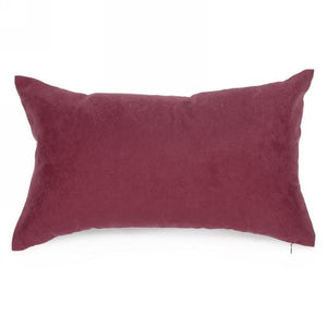 Burgundy rect cushion
