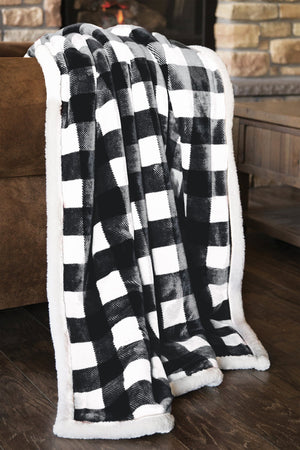Carstens Buffalo Check Blanket - Black & White