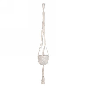 Hanging Twisted Macrame Hanger with Pot