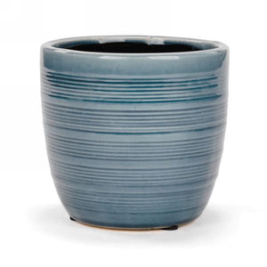 Blue Striped Pot