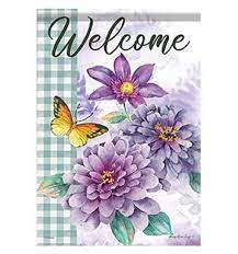 Garden Flag - Butterfly Floral