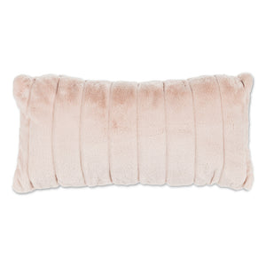 Blush Faux Fur Rectangle Pillow