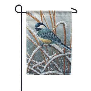 Carson Garden Flag - Snowy Chickadee