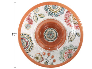 Melamine Dip Bowl Floral Medallion