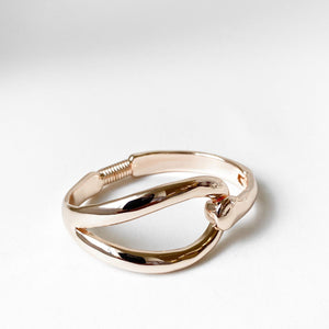 Rose Gold Bracelet with textured metal