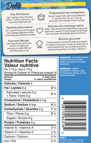 Deb's Dips - Lemon Peppercorn