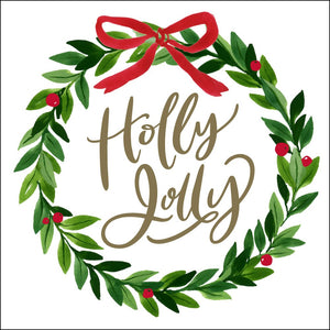 Cocktail Napkin - Holly Jolly