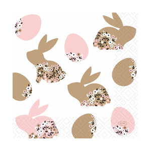 Lunch Napkin Blooming Bunnies