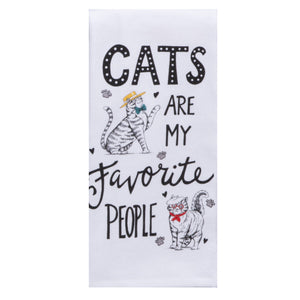 Tea Towel - Cats are my favorite people
