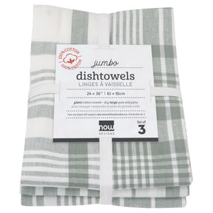Jumbo Dishtowels London Grey S/3