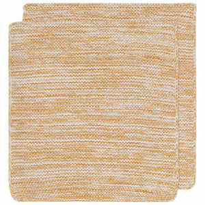 Danica Knit Dishcloths S/2 - Ochre