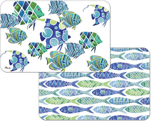 Counter Art Reversible Placemat - Tahiti Fish