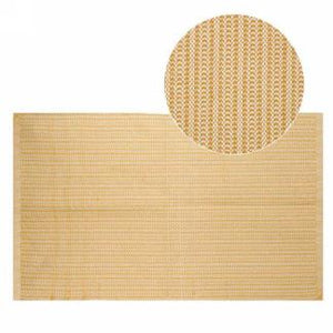 Mustard Yellow Weaved Motif Carpet